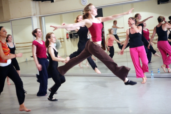 Nicky teaching her adult's Contemporary class at the Central School of Ballet